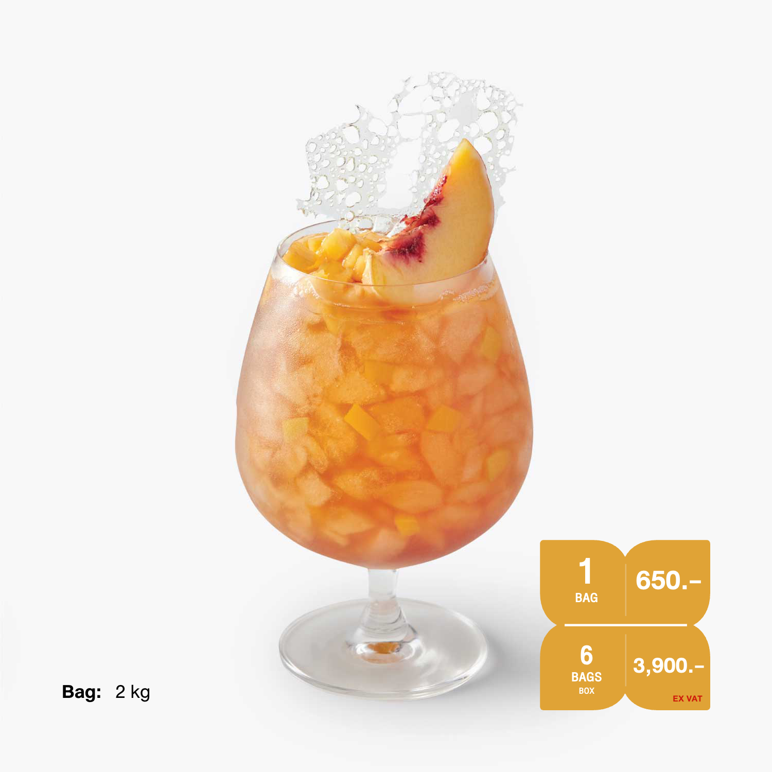 ผงเครื่องดื่มสำเร็จรูป SYNOVA : ผงชาพีชพรีมิกซ์ ขนาด 2กก. (ยกกล่อง)